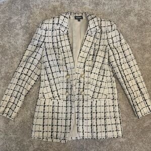 EXPRESS Tweed blazer with sequins size Medium